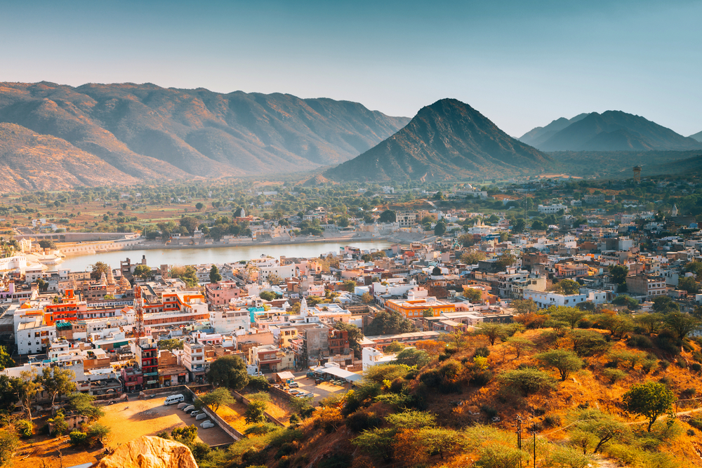 Panoramablick auf Pushkar